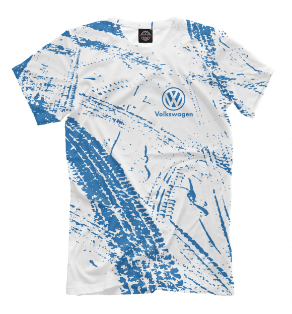 Мужская футболка с изображением Volkswagen цвета Белый