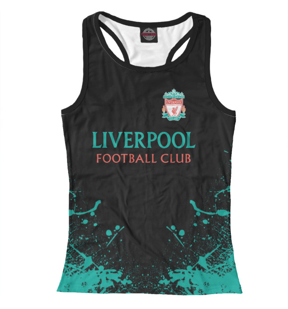 Женская майка-борцовка с изображением Liverpool цвета Белый