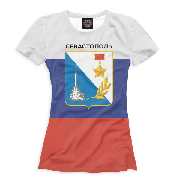 Женская футболка с изображением Севастополь цвета Белый
