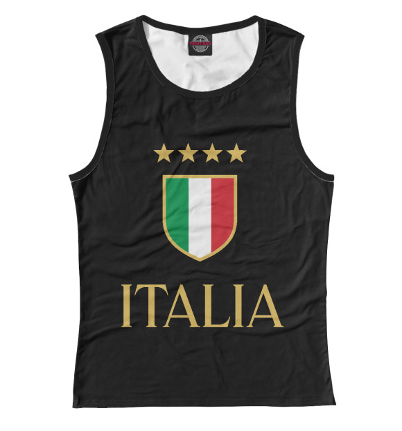 Майка для девочки с изображением Italia цвета Белый