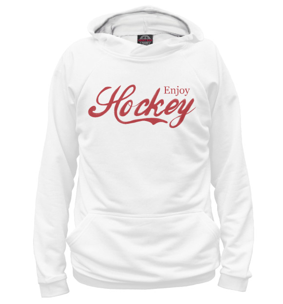 Женское худи с изображением Hockey цвета Белый