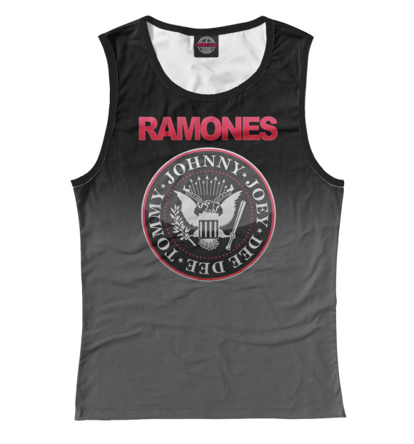 Женская майка с изображением Ramones цвета Белый