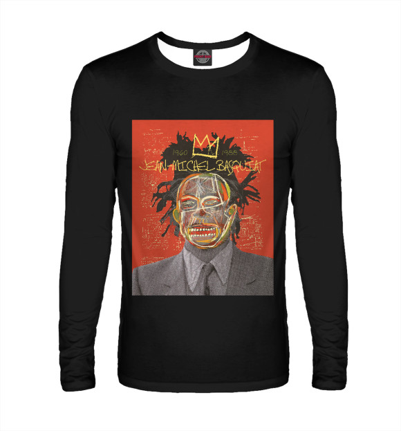 Мужской лонгслив с изображением Jean-Michel Basquiat цвета Белый