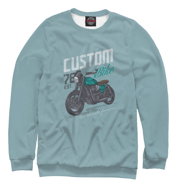 Свитшот для мальчиков с изображением Custom Bike цвета Белый