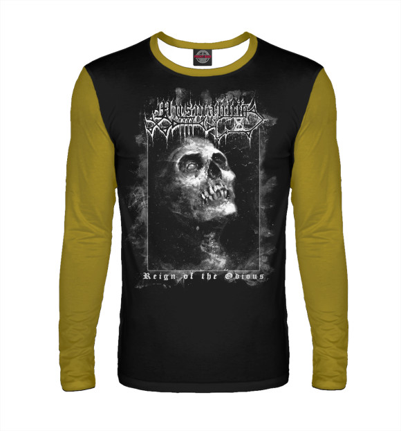 Мужской лонгслив с изображением Mourning beloveth цвета Белый