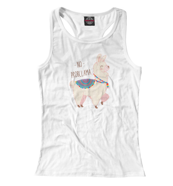 Женская майка-борцовка с изображением Cute Animals цвета Белый