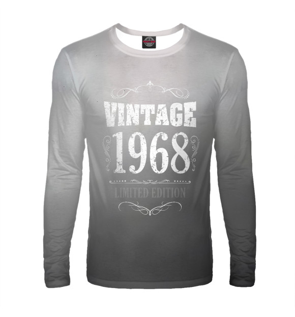 Мужской лонгслив с изображением Vintage 1968 цвета Белый