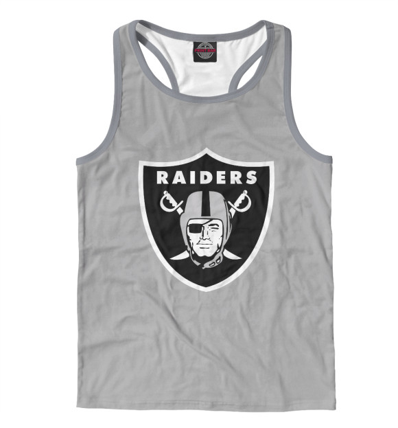 Мужская майка-борцовка с изображением Oakland Raiders цвета Белый