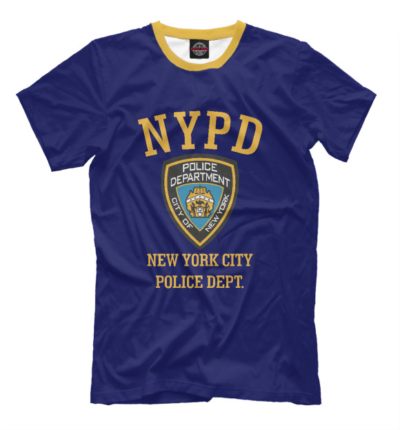 Мужская футболка с изображением NYDP цвета Темно-синий