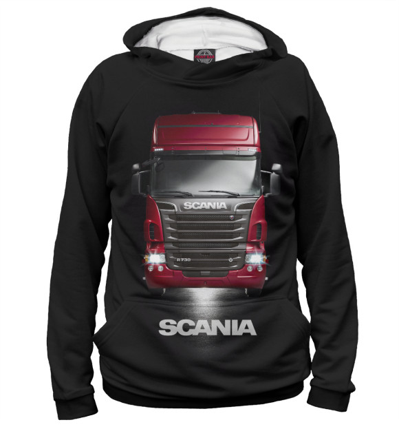 Худи для мальчика с изображением Scania цвета Белый