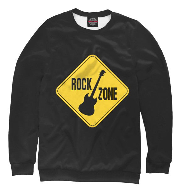 Мужской свитшот с изображением Rock Zone цвета Белый