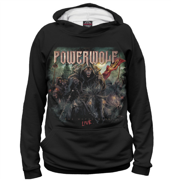 Женское худи с изображением Powerwolf цвета Белый