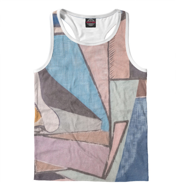 Мужская майка-борцовка с изображением Эмиль Филла. Фрагмент картины цвета Белый