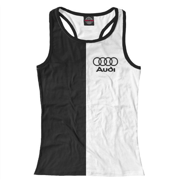 Женская майка-борцовка с изображением Audi цвета Белый