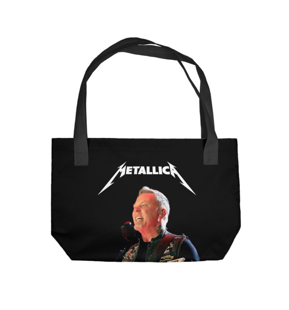 Пляжная сумка с изображением Metallica цвета 