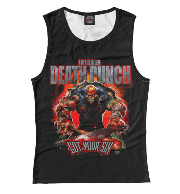 Майка для девочки с изображением Five Finger Death Punch Got Your Six цвета Белый