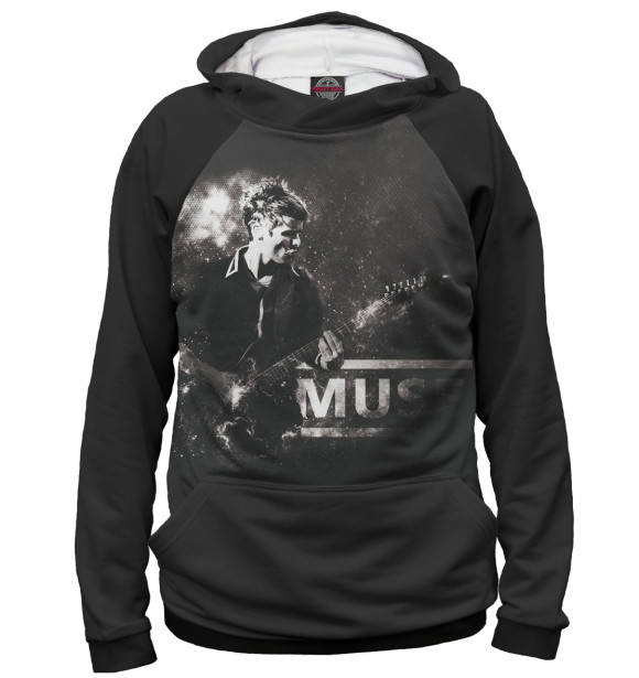 Мужское худи с изображением Muse цвета Белый