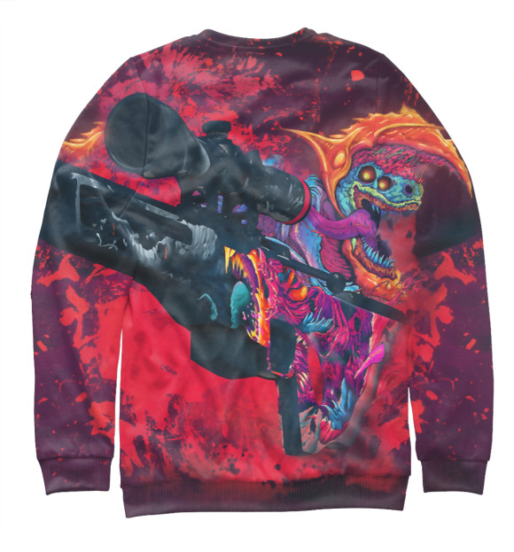 Свитшот для мальчиков с изображением CS:GO / Hyper Beast цвета Белый