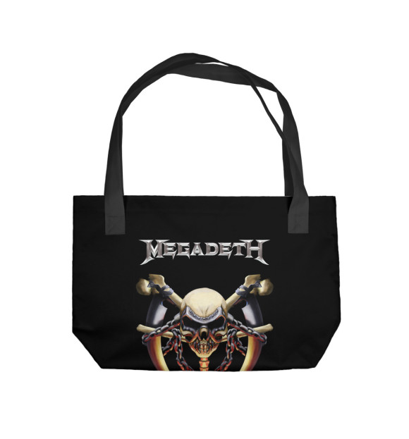 Пляжная сумка с изображением Megadeth цвета 