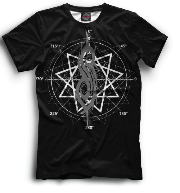 Мужская футболка с изображением Slipknot цвета Черный