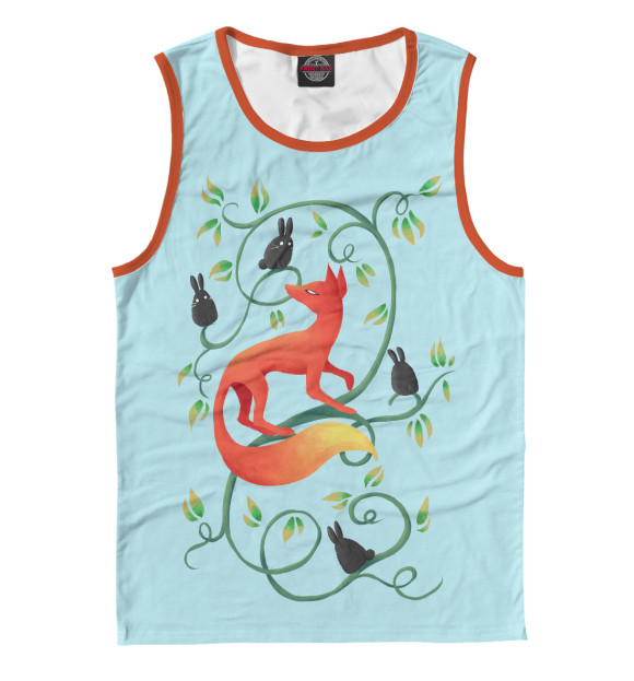 Майка для мальчика с изображением Милая лисичка цвета Белый