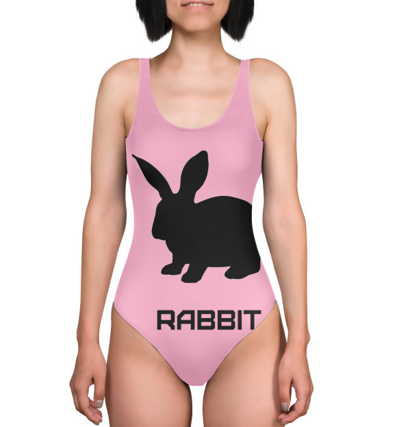 Купальник-боди с изображением Rabbit цвета 