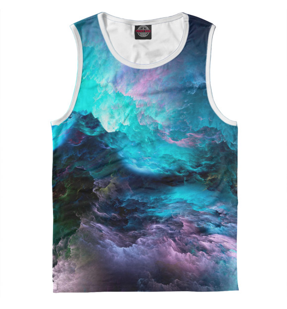 Мужская майка с притом Облака цвета Белый Мужская майка с изображением Облака цвета Белый