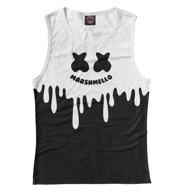 Женская майка с изображением Marshmello GANG цвета Белый