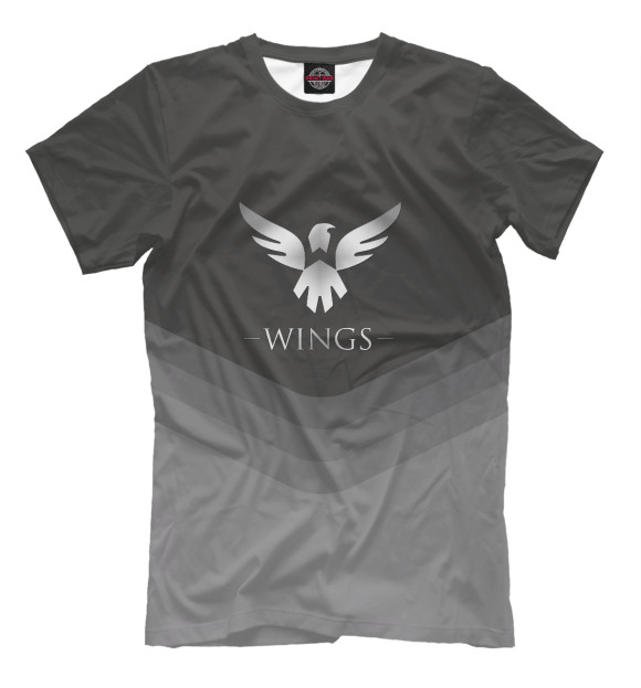 Футболка для мальчиков с изображением Wings Team цвета Серый