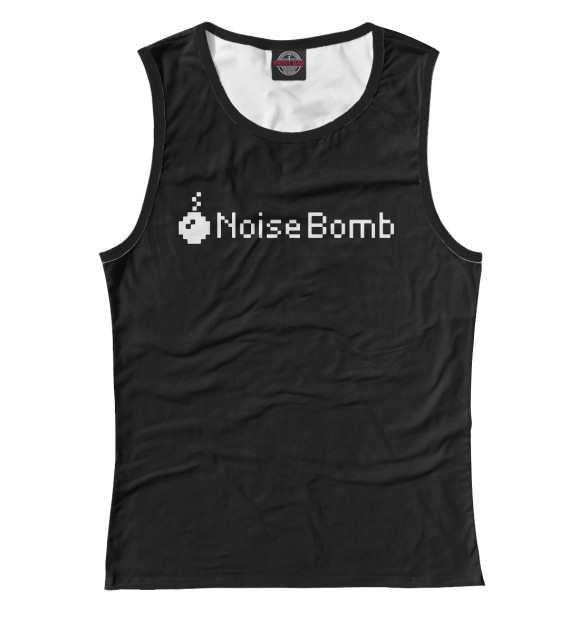 Майка для девочки с изображением Noise Bomb цвета Белый