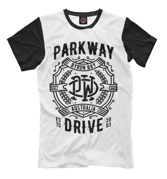 Мужская футболка с изображением Parkway Drive цвета Молочно-белый