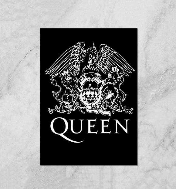 Плакат с изображением Queen цвета Белый