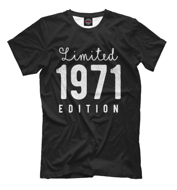 Футболка для мальчиков с изображением 1971 - Limited Edition цвета Черный