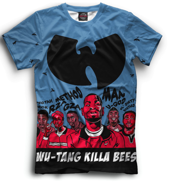 Мужская футболка с изображением Wu-Tang Clan цвета Черный