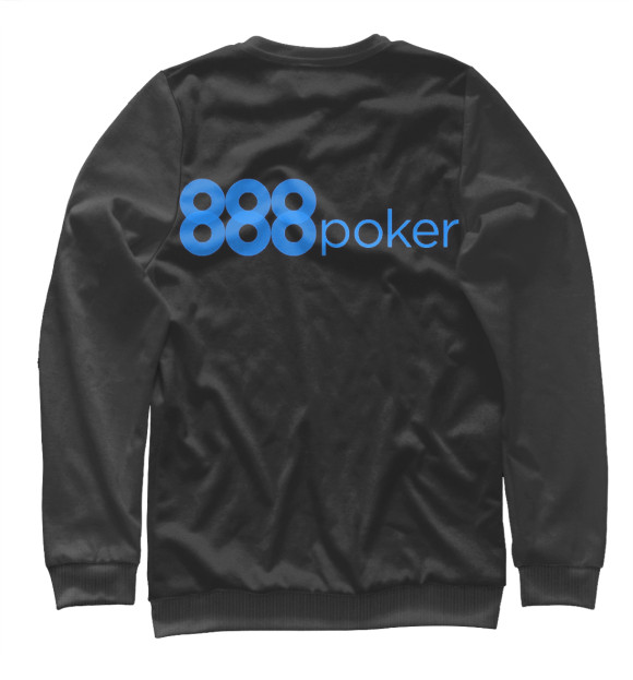 Мужской свитшот с изображением 888 покер цвета Белый