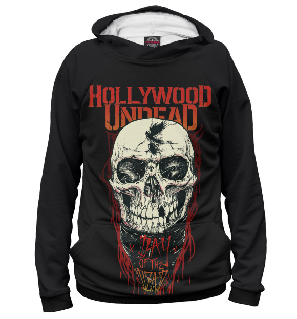Женское худи с изображением Hollywood Undead цвета Белый