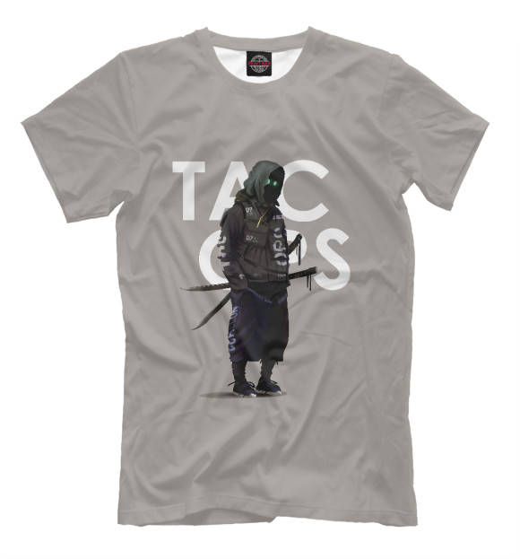 Футболка для мальчиков с притом Самурай цвета Белый Футболка для мальчиков с изображением Самурай цвета Белый