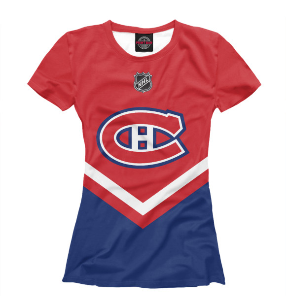 Футболка для девочек с изображением Montreal Canadiens цвета Белый