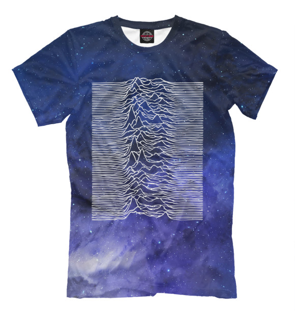 Мужская футболка с изображением Space Joy Division цвета Серый