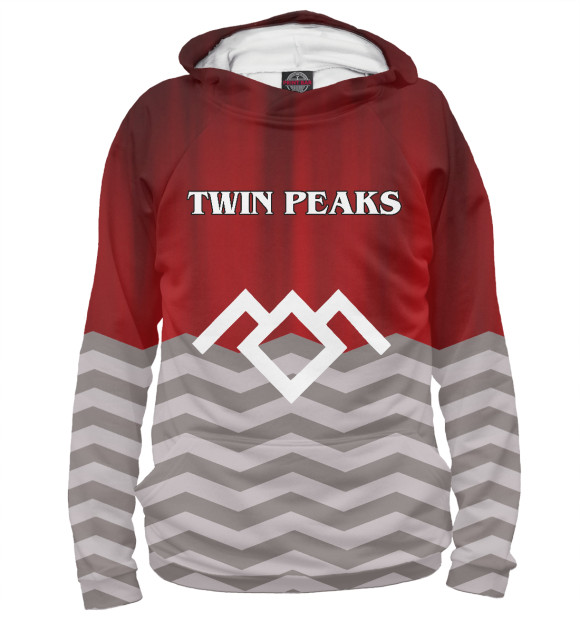 Женское худи с изображением Twin Peaks цвета Белый