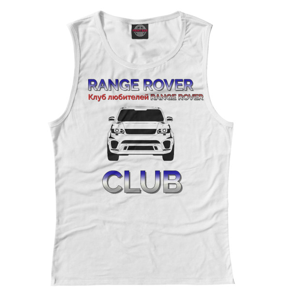 Майка для девочки с изображением range rover цвета Белый