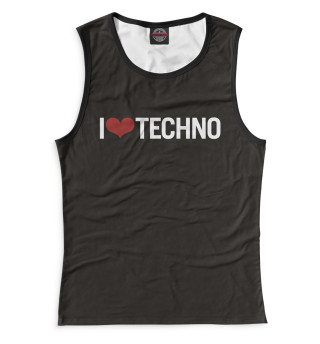 Майка для девочки I Love Techno