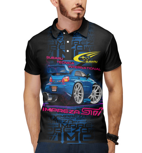 Поло Print Bar, Белый, Impreza 3