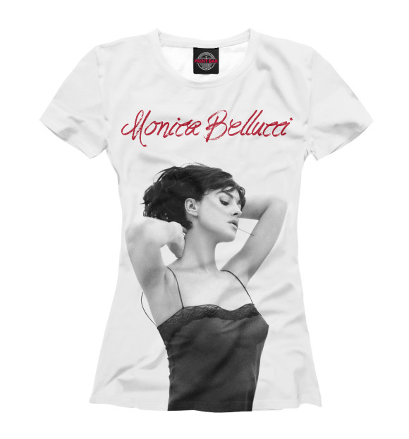 Женская футболка с изображением Monica Bellucci цвета Белый