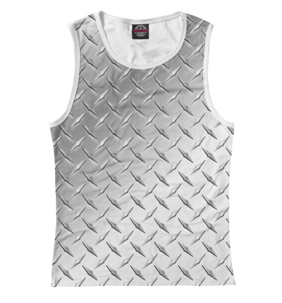 Женская майка с изображением Metallic цвета Белый