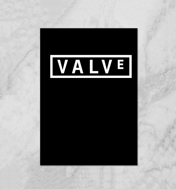 Плакат с притом Valve цвета Белый Плакат с изображением Valve цвета Белый