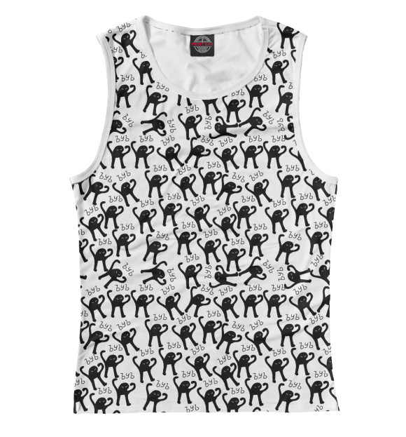 Майка для девочки с изображением ЪУЪ цвета Белый