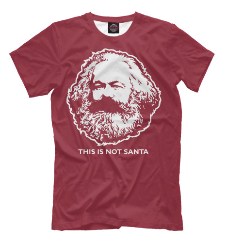 Футболки Print Bar Карл Маркс не Санта printio футболка с полной запечаткой для девочек карл маркс не санта