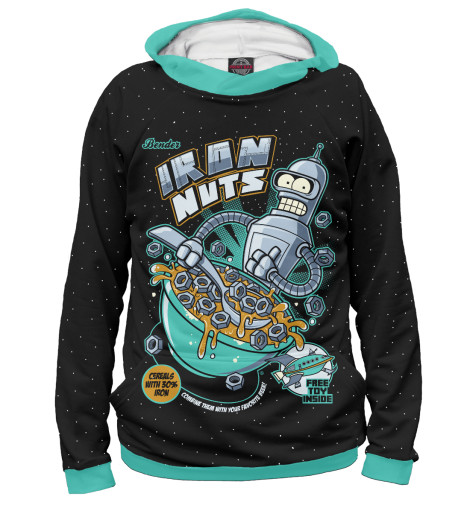 

Худи Print Bar, Белый, Iron Nuts