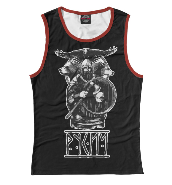 Майка для девочки с изображением Русич цвета Белый